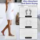 Drvykkn Fast Drying Stone Bath Mats for Bathroom, Non-Slip Diatomaceous Earth Bath Mat, Super Absorbent Bath Mat Stone (23.6''×15.4" White Flow)