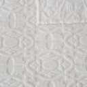 Home Fleece Queen Blanket for Couch, Bed, TV, Party, and Gift - 3D Jacquard Decorative Blankets - Cozy Soft Lightweight Fuzzy Flannel Blanket, All Seasons, 90x90 Inches, Ivory