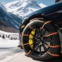 Reusable Snow Tire Chains for Trucks & SUVs - 2025 Upgrade 20 PCS Emergency Anti-Skid Traction Chains, Heavy Duty Plastic Wheel Cables for Winter Driving on Snow/Ice & Muddy Roads