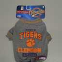 Pets First Collegiate Clemson Tigers Dog T-Shirt, Small. - Licensed Shirt for Pets Team Colored with Team Logos.- Premium Stretchable Materials for The Comfrot of Your Dog & Cat.