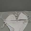 Women Two Piece Bikini Swimsuit Sexy Bathing Suits Halter Triangle Tops String Bikini Sets (Large, White)