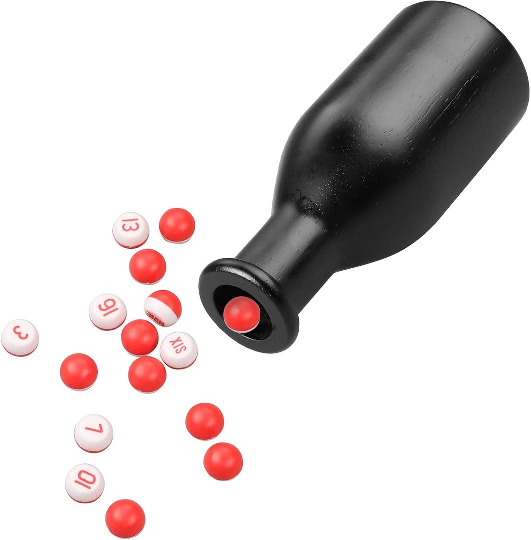 CROWN ME Black Wooden Billiard Talley Shaker Bottle