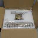 18.9" Solid Brass Wall Sconce with Ribbed Groove Glass Tube - Gold Wall lamp Includes Bulbs - Modern Brushed Copper Wall Sconces for Bathroom, Living Room, Hallway, Staircase, Mirror