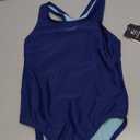 Speedo Girl's Swimsuit One Piece Closed Racerback (7, 2023 Blueprint)