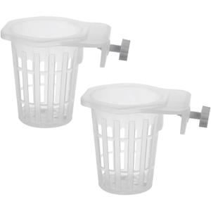 2 x DONGKER Aquarium Plant Holder,2 PCS Hanging Fish Tank Plant Pot with Hole for Fish Tank Wall Thickness up to 1.2cm/0.5" (Hexagon Opening)