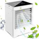 Portable Air Conditioners, USB Personal Mini Air Conditioner with 3-Speed, Evaporative Air Cooler with Touch Screen, Portable Ac Unit Fan for Room, Tent, Bedroom, Car, RV, and Camping