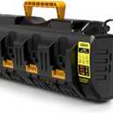 DCB104 Battery Charger Replacement for Dewalt 12V/20V Max Battery Charger Station DCB104(Black)