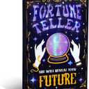 Fortune Teller LED Tabletop Sign Halloween Fortune Teller Tabletop Decoration with Blue Fortune Teller Glow Tarot Readings for Halloween Home Office Decor Spooky Party Supplies No Batteries