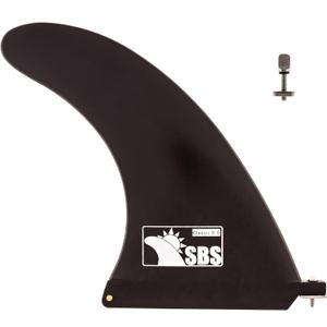 SBS - 8 inch Longboard & SUP Single Fin - 8" Center Fin for Surfboard & Paddleboard (Black with Logo)