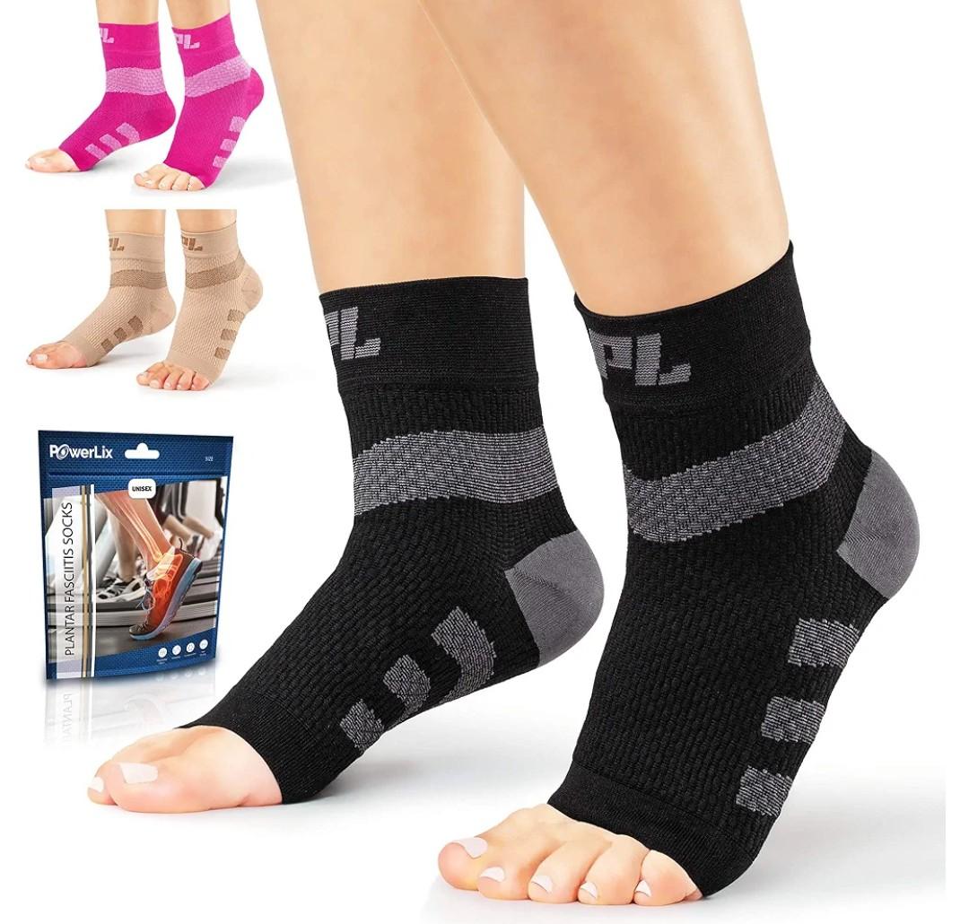 POWERLIX Feet Orthopedic Brace Neuropathy (Pair) for Women & Men, Arthritis, Plantar Fasciitis, Tendinitis, Size S