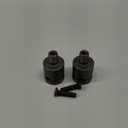 2 Pcs Threaded Drill Chuck Square Female Adapter, 3/8" Square Female Chuck Adapter with Reverse Thread Screw for Impact Wrench(With Hole)