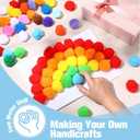 400 Pcs Multicolor Pom Poms for Crafts 1.5 Inch Fuzzy Craft Pompoms Balls for Family Classroom DIY Creative Christmas Decorations