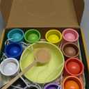 Ball in Cup Montessori Wooden Rainbow Color Sorting Toy for Toddlers - Preschool Color Matching - 12 Balls 40mm