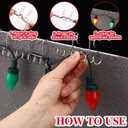 30 Pcs Christmas Gutter Hooks for Outdoor Lights S Shaped Spiral Metal Gutter Hanging String Light Clips Hooks Weatherproof Corkscrew Hangers for Xmas Halloween Outside Ornaments Party Decor