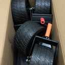 Collapsible Wagon with Big Wheels, Beach Wagons Carts Foldable with All-Terrain Wheels, Large Weight Capacity Heavy Duty Carts with Cup Holders for Camping, Garden, Sports, Grocery Black
