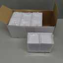 200 Pieces Mini Square Dessert Plates 2.5 x 2.5 Inch Disposable Appetizer Plates Small Clear Plastic Dish for Dessert Salad Appetizer Sauces Tastings Cake Wedding Party Serving (White)