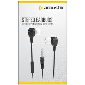 Acoustix Stereo Earbud Headphones with Microphone