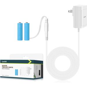 Lenink AC Power Supply Adapter for AA Battery, Replace 2 AA Battery for Led Lights, Decorations (White, 1.8m/5.9ft)