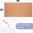 Mr. Pen- Cork Notice Board, 48 X 24 Inches, Cork Bulletin Board for Walls, Pin Boards, Framed Corkboard, Decorative Hanging Pin Boards, Perfect for Office & Home Decor