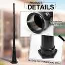 LEIFIDE 2 Sets Vintage Outdoor Light Post and Cap Base 77" Heavy Duty Cast Aluminum Outdoor Lamp Post for Garden Patio Yard Pathway Parking Driveway Home Lawn, Black, 77 inches , 10 1/4 inches