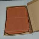 Top Grain Leather Bible Cover for Men Women Buffalo Genuine Leather Bible Case Book Holder Church Bag with Zipper Handle Back Pocket Bookmark Father's Day Religious Gift(Light Brown,Large)