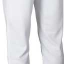 Rawlings Men's Semi-Relaxed Full Length Baseball Pants | Adult Sizes | Solid | (White, M)