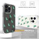 Compatible for iPhone 15 Pro Cases with Design, Cute Transparent Phone Case for Women Girls Girly with Heavy Duty Protective Bumper (Clear Dinosaurs)