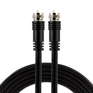 GE RG6 Coaxial Cable, 25 ft. F-Type Connectors, Double Shielded Coax, Input Output, Low Loss Coax, Ideal for TV Antenna, DVR, VCR, Satellite Receiver, Cable Box, Home Theate, 33604