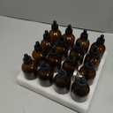 Jucoan 16 Pack Dropper Bottles, 4 oz/120ml Amber Glass Tincture Bottles with Graduated Glass Eye Droppers for Essential Oils, Perfume, 2 Stainless Steel Funnels,16 Chalkboard Labels