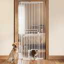 78.7 inch Extra Tall Pet Gates for Cats Dogs, Adjustable 27.5" ~ 37.4" Wide Cat Gate, Pressure Mounted Full Door Pet Gate for Doorway, Stairs,House(White, 78.7")