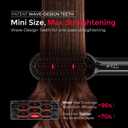 TYMO Hair Straightener Brush - Upgraded Ionic Compact Straightening Brush for Women with Wave-Design Bristles, Fast, Smooth Styling, Lightweight Hot Comb & Travel Flat Iron, 1 Billion Ions, Black