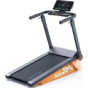 Foldable Treadmill with Auto Incline - Vitalwalk Commercial 48"x18" Wide Running Belt, 20% / 15% Incline, 10MPH, 3.5HP Brushless, Walking Pad Treadmill for Home, Auto Folding, No Installation, 350LBS