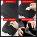 LECART Center Console Cover for Jeep Grand Cherokee Accessories 2022-2011 Car Armrest Cover Black Leather Red Stitches Auto Interior Anti-Scratch Protector Pad