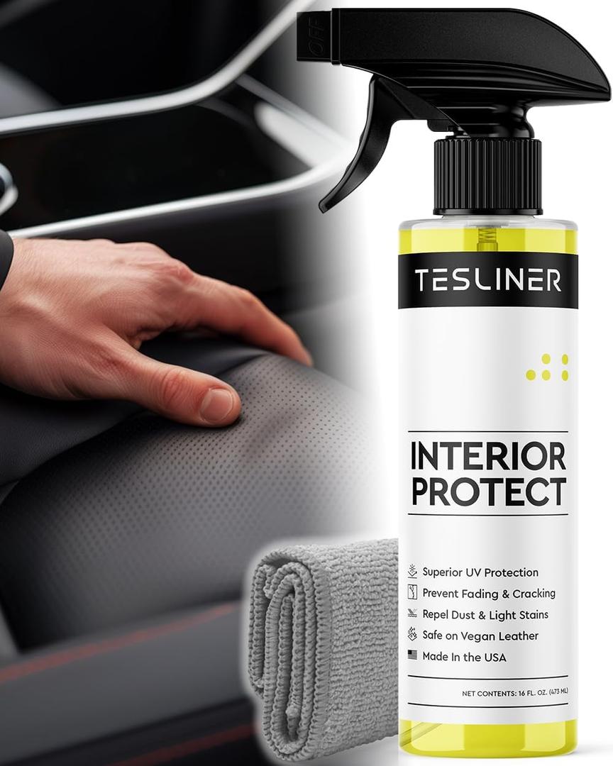 Interior Protect Conditioner for Tesla Vegan Leather Seats - Biodegradable, Superior UV Protection for Tesla Cleaning Products Interior, for Tesla Model 3 Y S X Car Accessories 2025