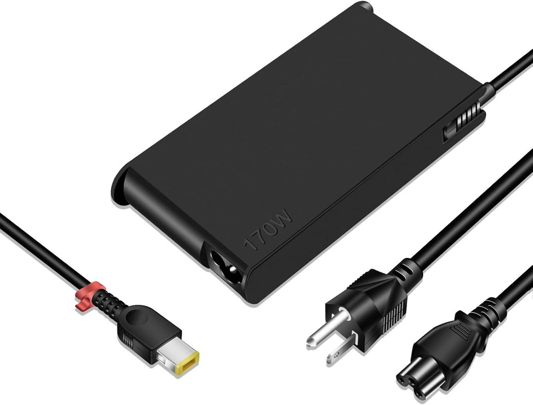 170W Charger Compatible with Lenovo LOQ/Legion Slim 5 5i/Yoga Pro 9i/ThinkPad P1 P16 P16v/IdeaPad Pro 5 5i Power Adapter