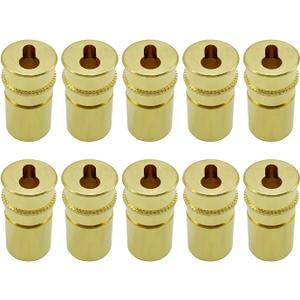 Poolzilla Brass Keyhole Anchors for Pool Safety Net | 10 Pack | for use with SS Hooks and Standard to Extra Long Cone Head Clips