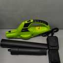 Mueller UltraStorm Leaf Blower Cordless Electric, 130 MPH 20 V Powerful Motor, 2 Speed Levels, 1hr Charge, Lightweight, Blowers for Lawn Care, Battery Powered Blower for Snow (Green)