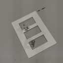 BESTTEN (5 Pack) USWP4 Matte White Series, 3-Gang Screwless Wall Plate, Decor Outlet Cover, H4.69 x W6.54, for Light Switch, Dimmer, USB, GFCI, Receptacle