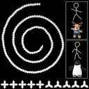 Tideme 170 PCS Doll Armature Set with X Y Connectors, Doll Skeleton 9 mm Flexible Ball Socket Joints, DIY Plastic Body Model Figure Frame for Stuffed Animals Bear Dolls