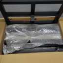 Fomcet 10FT x 10FT Backdrop Stand Heavy Duty with Base, Black Portable Adjustable Pipe and Drape Backdrop Stand Kit, Square Metal Arch Party Frame for Wedding Birthday Parties Banquet Decorations