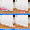 ToLanbbt Weather Stripping Silicone Door Seal Strip 2 in x 20 ft Door Draft Stopper Self Adhesive Door Draft Tape, Side & Bottom Gaps Insulation Strip for Glass Shower Door Sliding Door Window, Clear