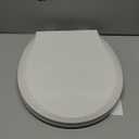 Ansffer Toilet Seat Round Soft Close16.5'', Toilet Lid Slow Close Quiet No Slam, Easy Installation & ReleaseSafe PP Material Easy Clean, Comfortable Ergonomic Design, 2 Years Support, White Plastic