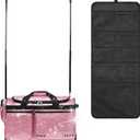 Fanwoli 23" Dance Bag with Garment Rack | Glittering Waterproof Fabric & Upgraded Stable System | Shine-Bright Collection | Ideal Competition Duffle Bag for Dancer Athlete Livestreamer (Sparkling Pink)
