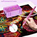 Electric Diamond Painting Pen  Plug-in Vacuum Drill Picker Tool with Built-in Tray, No Wax Needed, USB Diamond Art Painting Pen for Adults & Kids, E-Painter for Diamond Painting Kits(Purple)