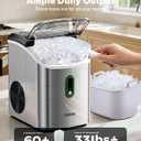 Silonn Nugget Ice Maker Countertop, Pellet Ice Machine with Self-Cleaning Function, Sonic Ice Maker Produces 33lbs of Chewable Ice in 24 Hours, Ideal for Home Kitchen and Office (Stainless Steel)