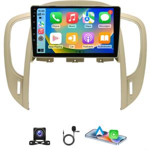 PHEZEN Car Stereo Radio Fit for Buick Lacrosse 2010 2011 2012 2013, 9" Touchscreen Car Radio Receivers with Wireless Carplay/Android Auto Mirror Link Bluetooth GPS Navigation Backup Camera - 2+32GB