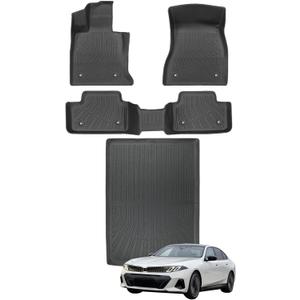 Priprilod Floor Mats & Cargo Liner Set Fit for BMW 5 Series G60 2024-2026