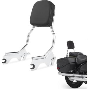Detachable Sissy Bar for Harley Davidson Softail Models 2018-2024, Passenger Backrest for for Softail Deluxe FLDE, Heritage Classic FLHC, Slim FLSL, Standard FXST 107, Street Bob FXBB (Chrome)