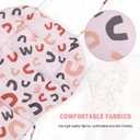 High Chair Pad, Cover and Seat Cushion - Light, Breathable, Soft and Comfortable With Cute Pink Letter Pattern - Suitable for Most Baby Dining Chairs