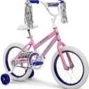 Huffy Illuminate Bike for Girls, 12/16/20 Inch Size Options, Ages 3+ Years Old, Removable Training Wheels (12" and 16" Only), Multiple Color Options, Easy Assembly, Streamers, Adjustable Seat, Durable